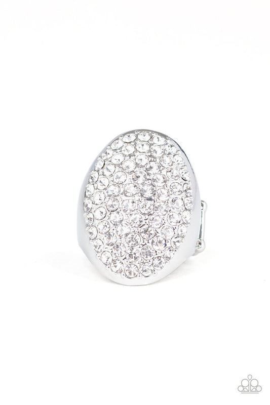 Bling Scene - White - Paparazzi Ring Image
