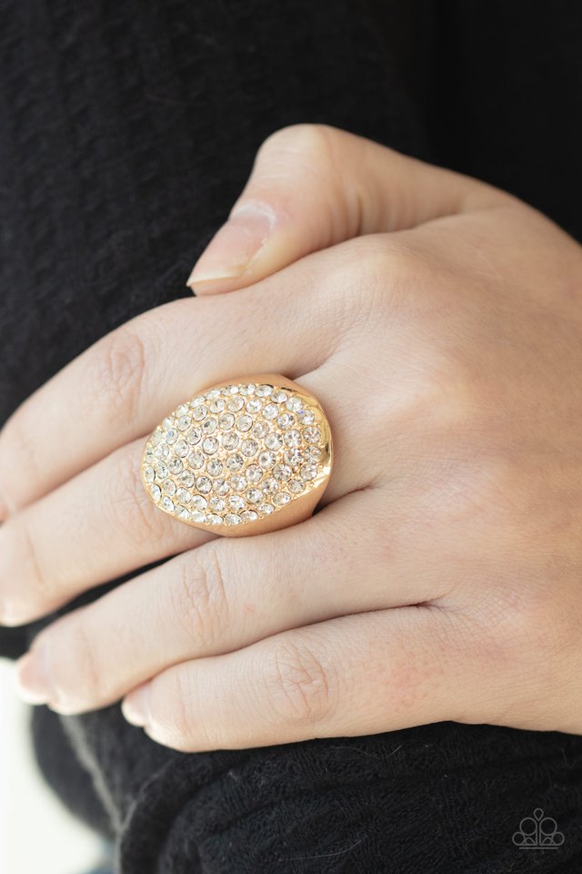 Bling Scene - Gold - Paparazzi Ring Image