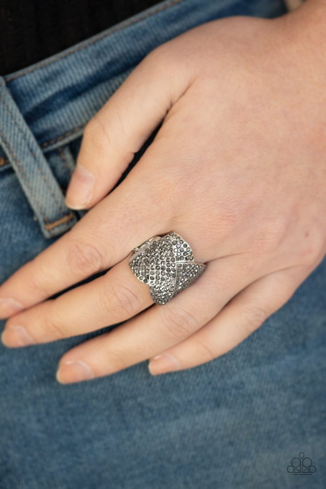 Scandalous Shimmer - Silver - Paparazzi Ring Image