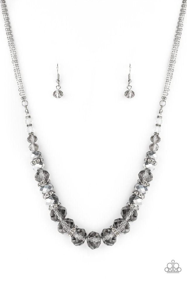Distracted by Dazzle - Silver - Paparazzi Necklace Image