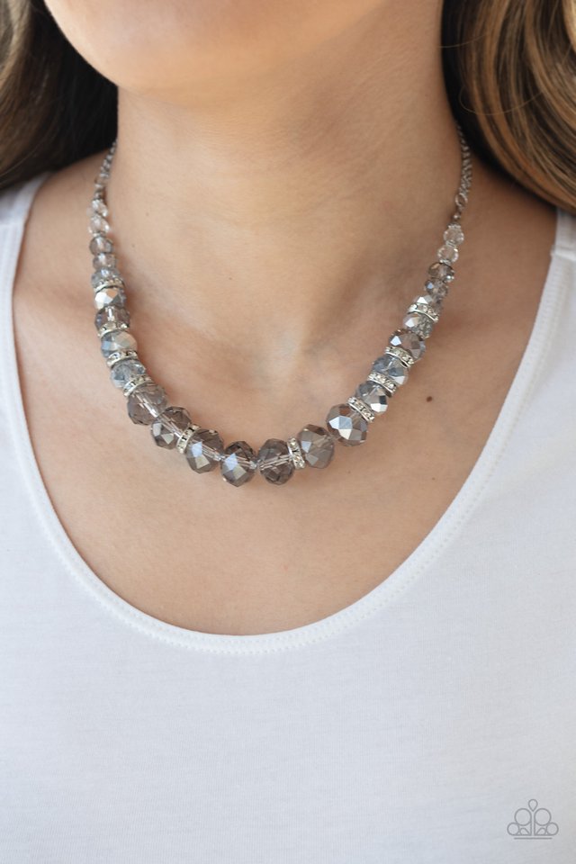 Distracted by Dazzle - Silver - Paparazzi Necklace Image