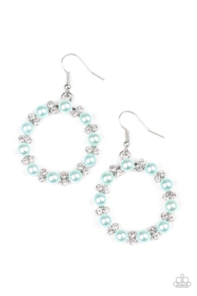 Symphony Sparkle - Blue - Paparazzi Earring Image