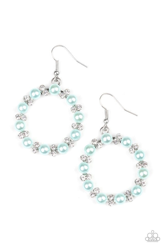 Symphony Sparkle - Blue - Paparazzi Earring Image
