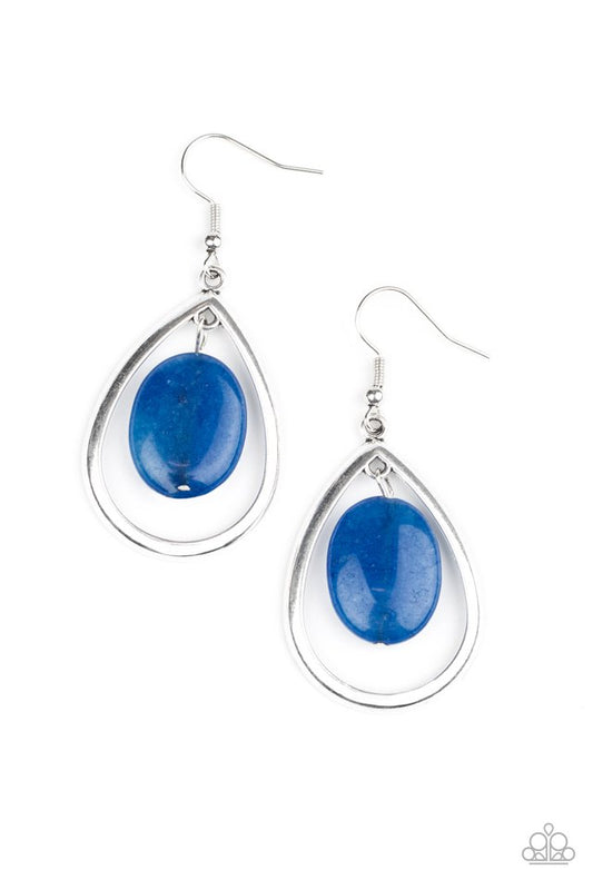 Seasonal Simplicity - Blue - Paparazzi Earring Image