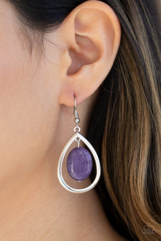 Seasonal Simplicity - Purple - Paparazzi Earring Image