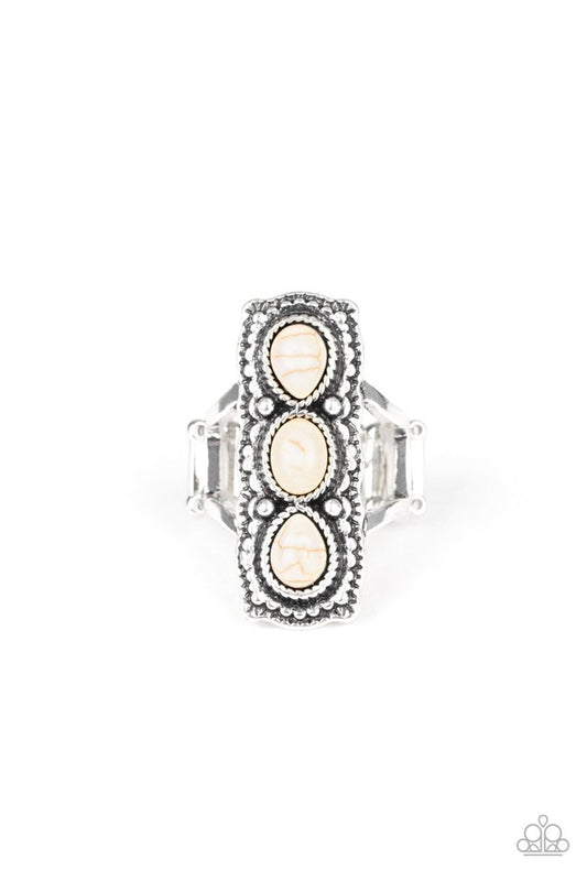 Desert Destiny - White - Paparazzi Ring Image