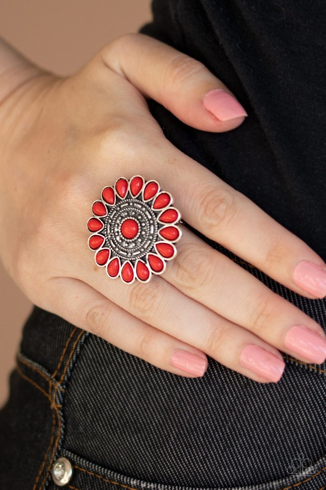 Posy Paradise - Red - Paparazzi Ring Image