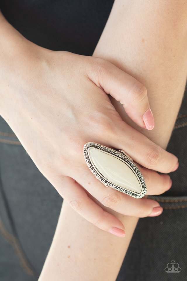 Mineral Mine - White - Paparazzi Ring Image