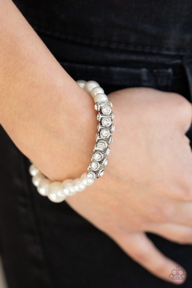 Traffic-Stopping Sparkle - White - Paparazzi Bracelet Image