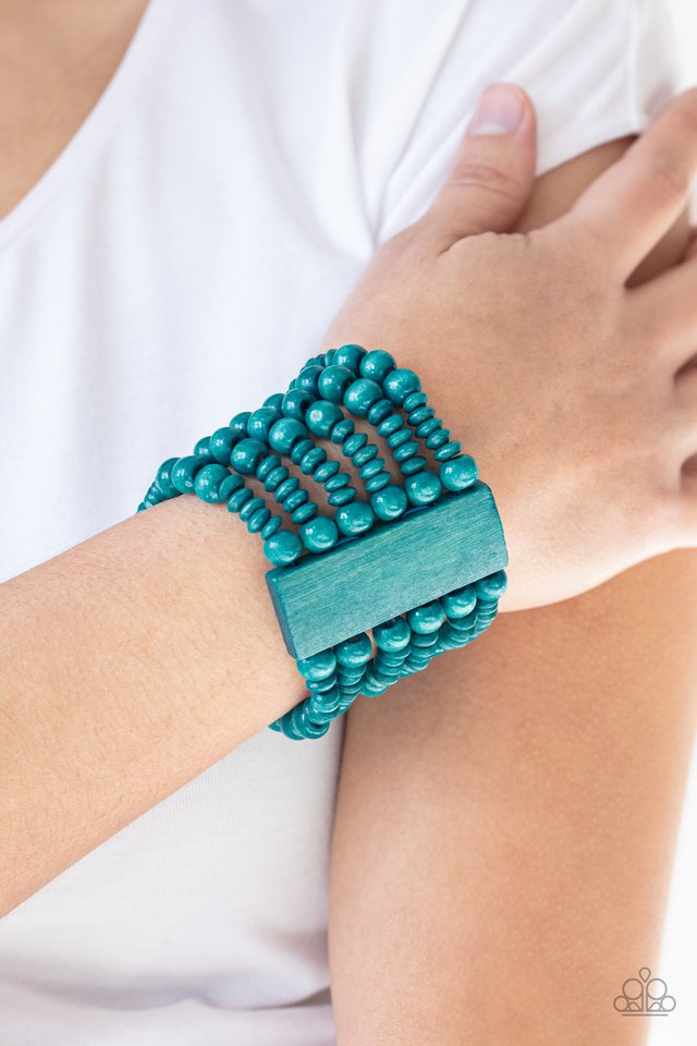 Dont Stop BELIZE-ing - Blue - Paparazzi Bracelet Image