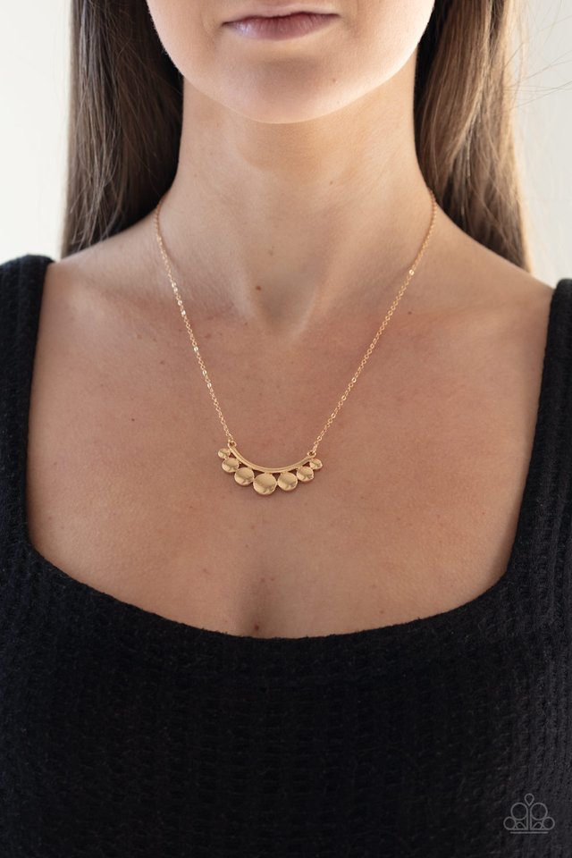Melodic Metallics - Gold - Paparazzi Necklace Image