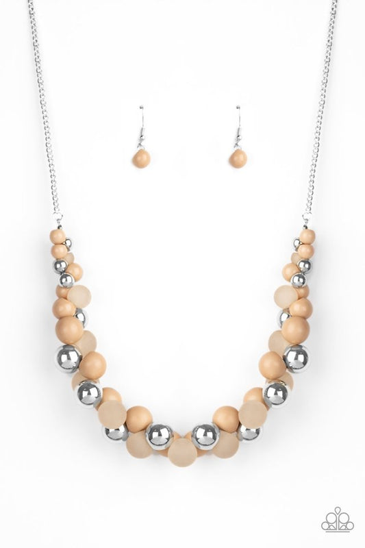 Bubbly Brilliance - Brown - Paparazzi Necklace Image