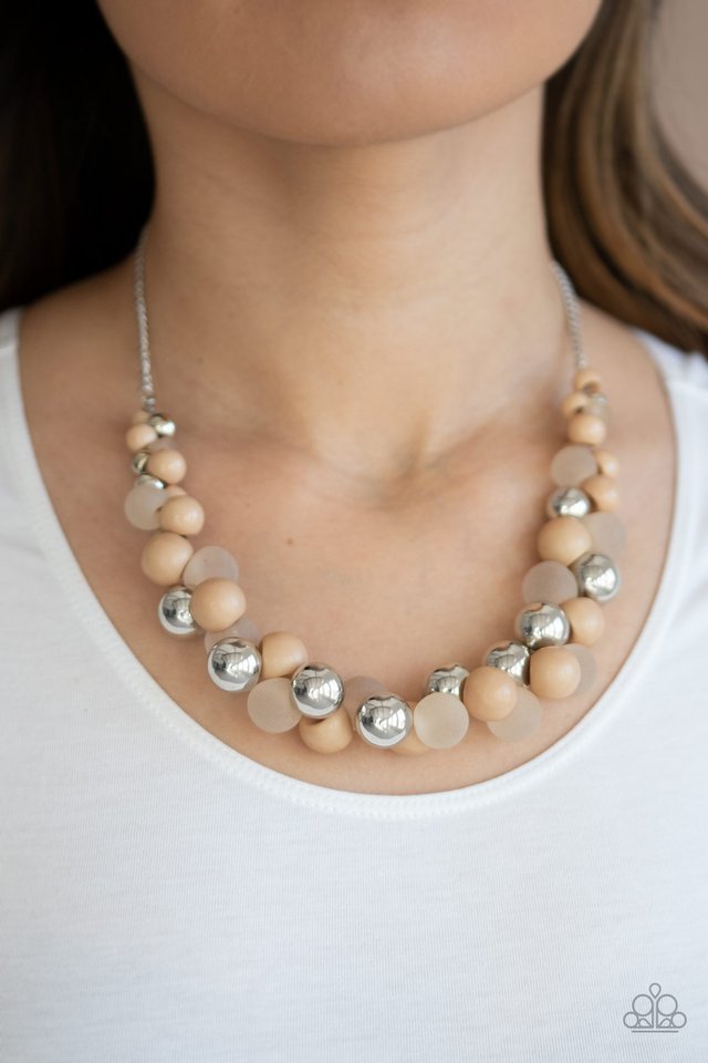 Bubbly Brilliance - Brown - Paparazzi Necklace Image