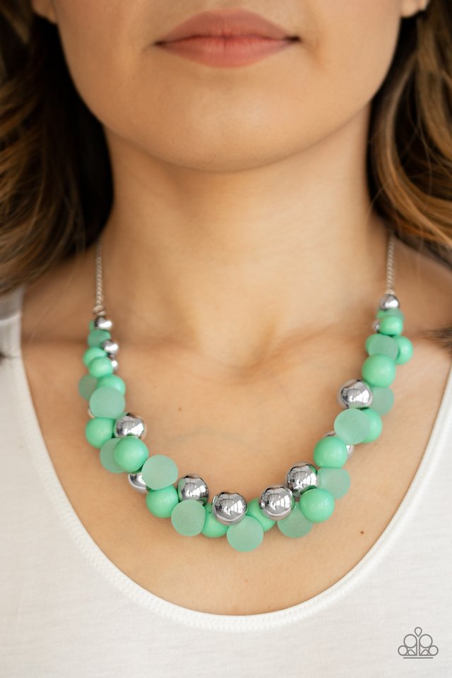 Bubbly Brilliance - Green - Paparazzi Necklace Image