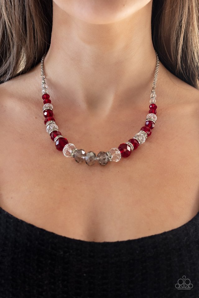 Distracted by Dazzle - Red - Paparazzi Necklace Image