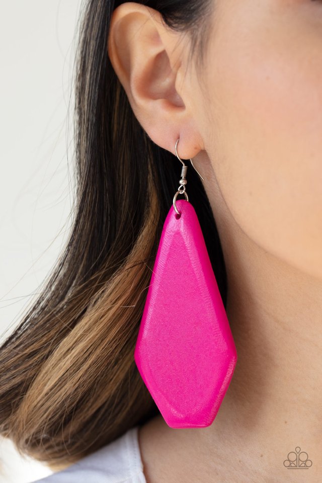 Vacation Ready - Pink - Paparazzi Earring Image