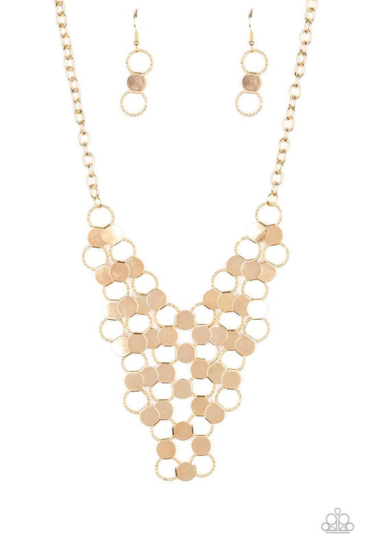 Net Result - Gold - Paparazzi Necklace Image