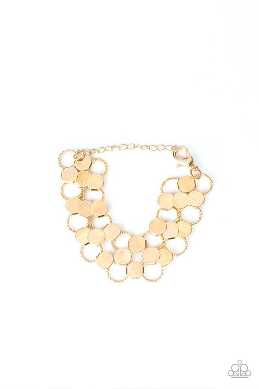 Cast a Wider Net - Gold - Paparazzi Bracelet Image