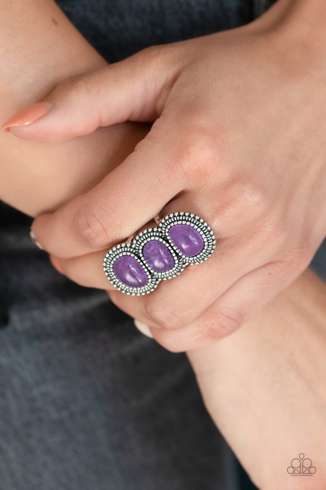 Radiant Rubble - Purple - Paparazzi Ring Image