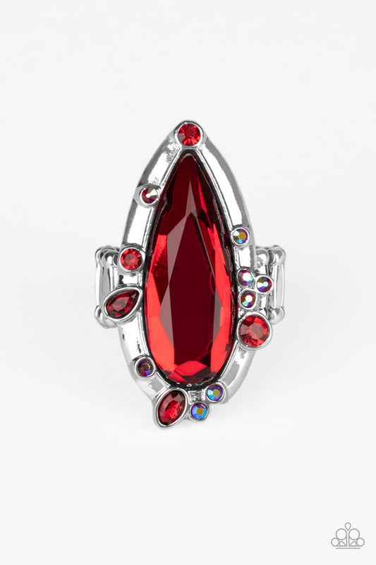 Sparkle Smitten - Red - Paparazzi Ring Image