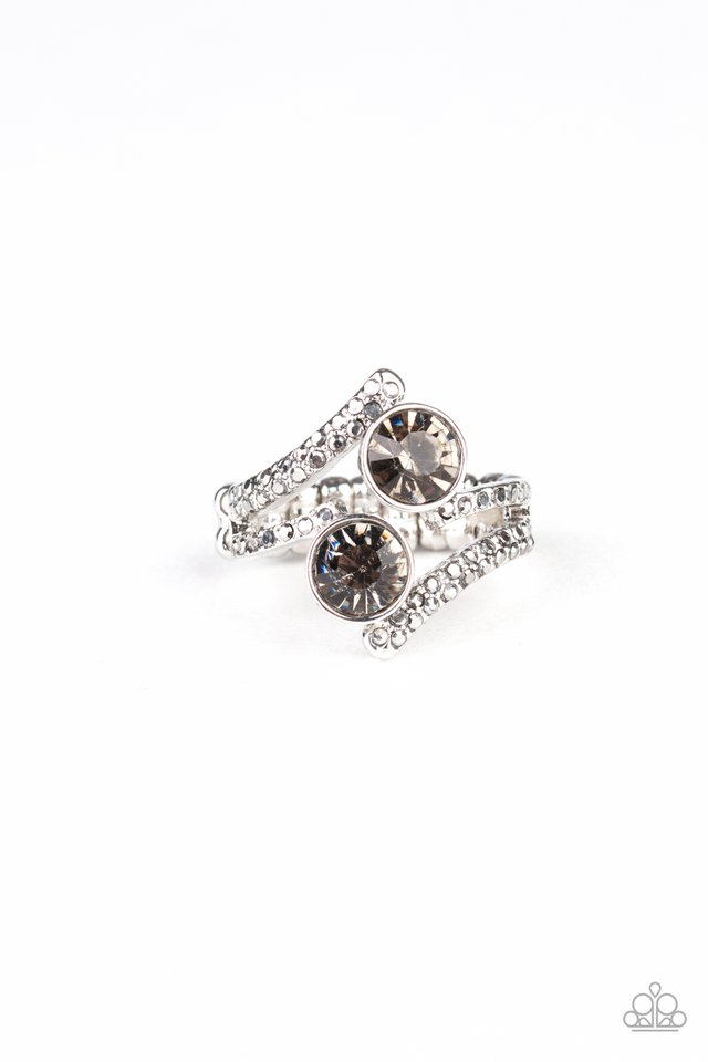 Over The Top Glamour - Silver - Paparazzi Ring Image