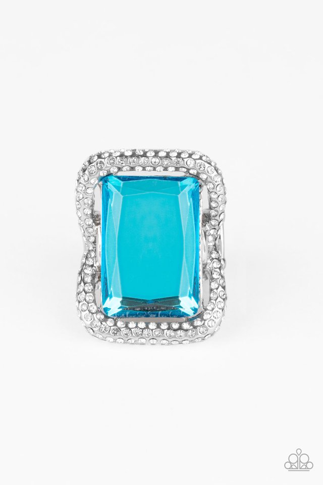 Deluxe Decadence - Blue - Paparazzi Ring Image