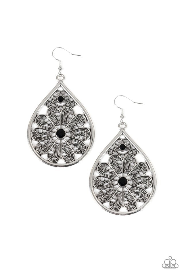 Whimsy Dreams - Black - Paparazzi Earring Image