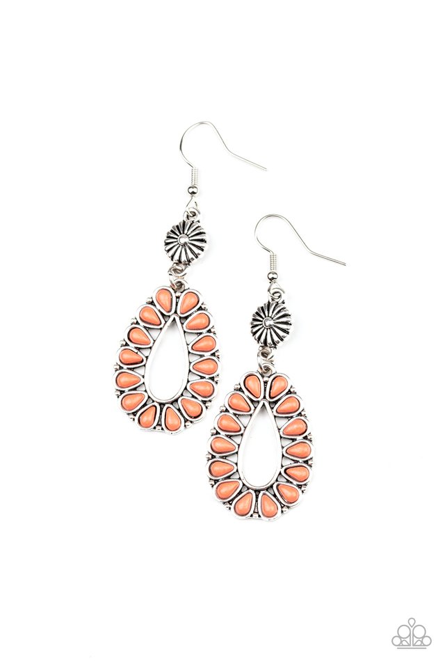 Stone Orchard - Orange - Paparazzi Earring Image