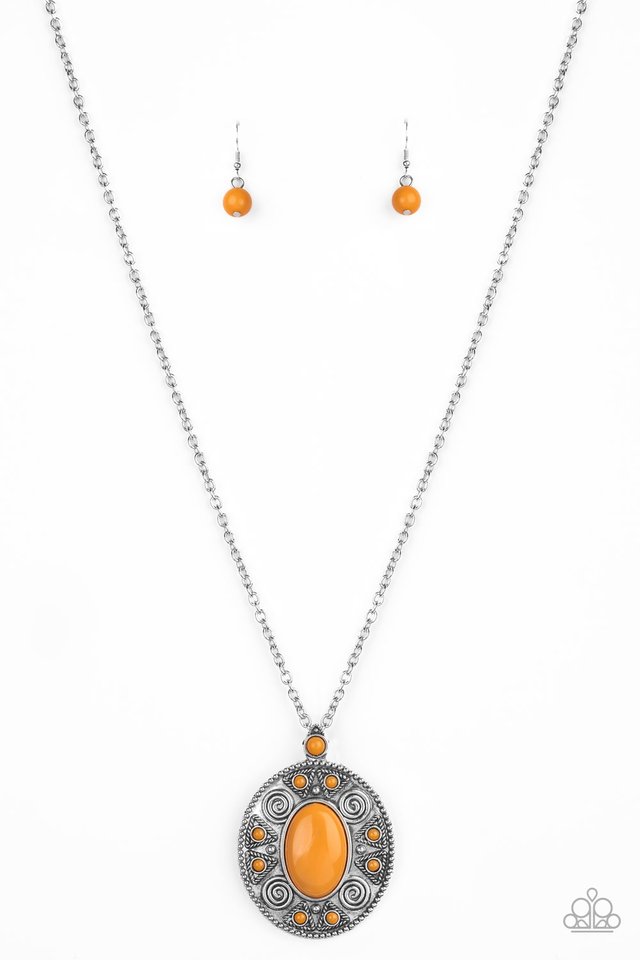 Sunset Sensation - Orange - Paparazzi Necklace Image