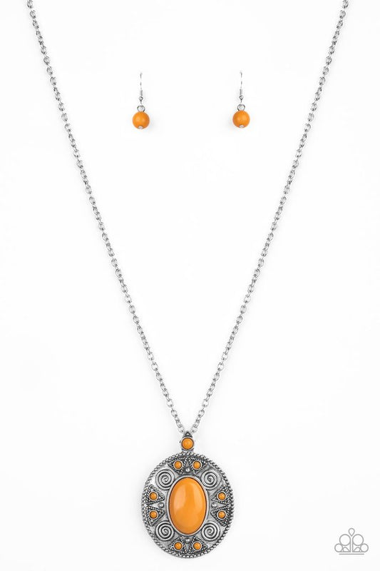 Sunset Sensation - Orange - Paparazzi Necklace Image