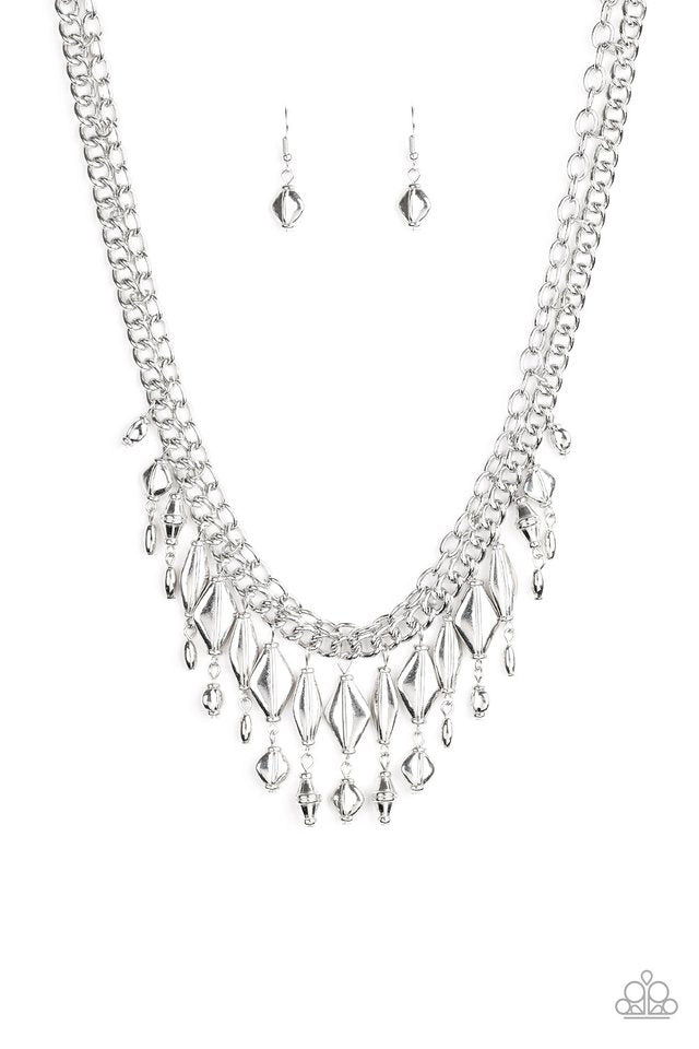 Trinket Trade - Silver - Paparazzi Necklace Image