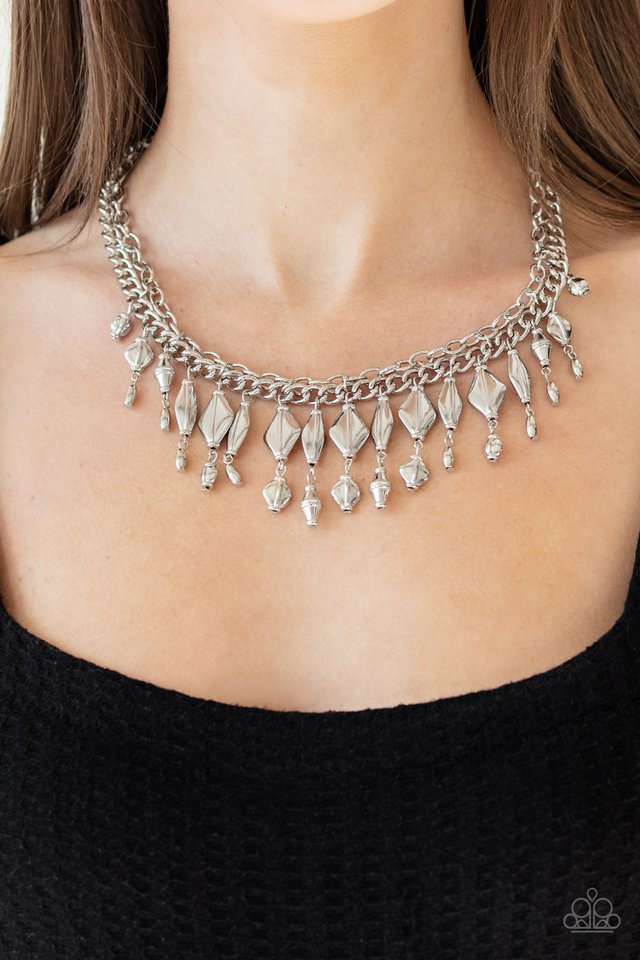 Trinket Trade - Silver - Paparazzi Necklace Image