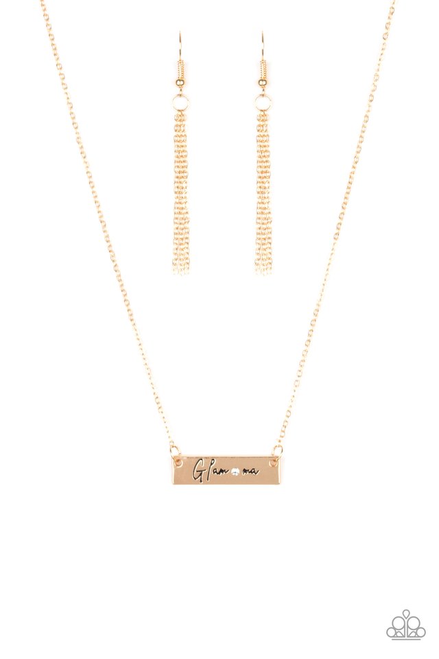 The GLAM-ma - Gold - Paparazzi Necklace Image