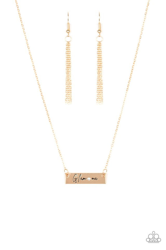 The GLAM-ma - Gold - Paparazzi Necklace Image