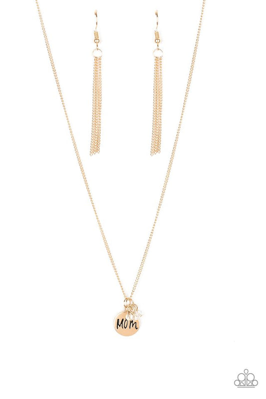 Mom Mode - Gold - Paparazzi Necklace Image