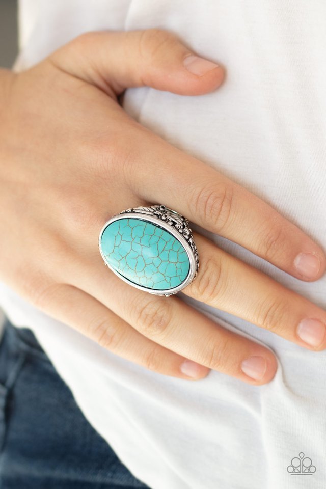 Stonehenge Garden - Blue - Paparazzi Ring Image