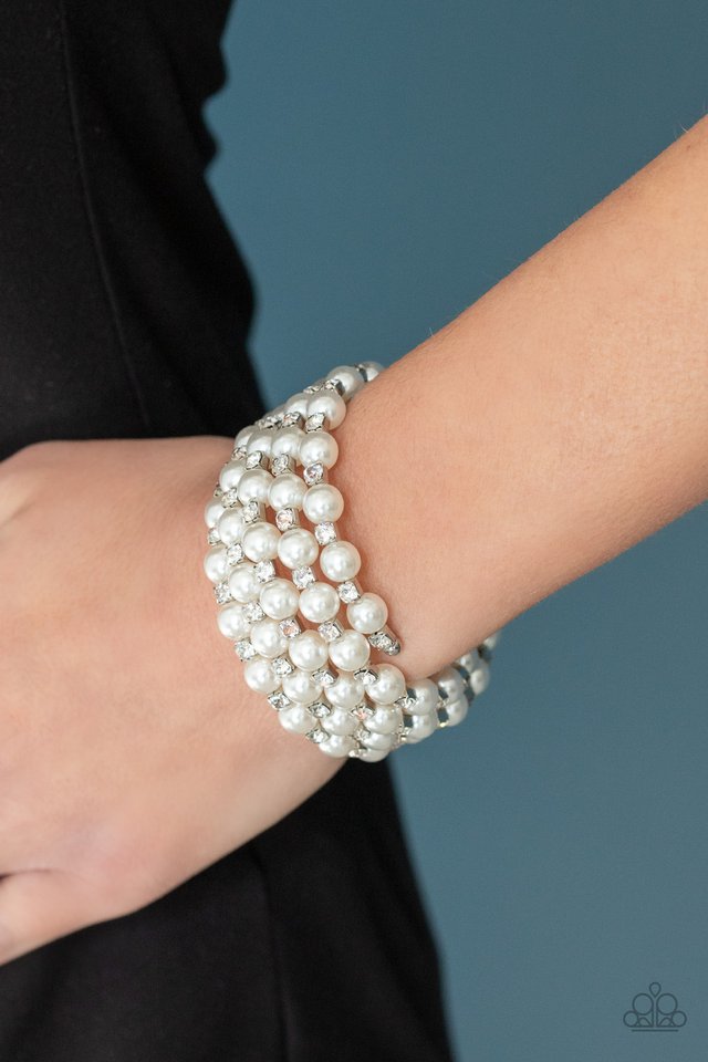 Rich Royal - White - Paparazzi Bracelet Image