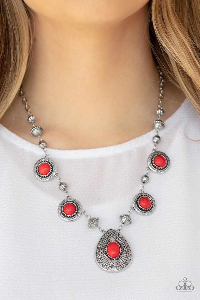 Mayan Magic - Red - Paparazzi Necklace Image