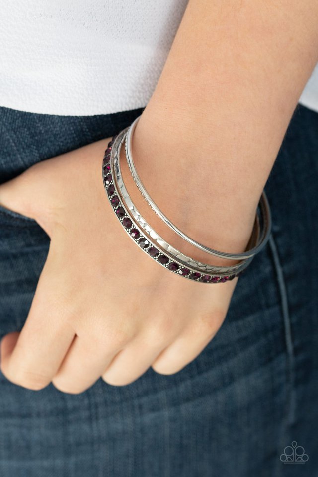 Fearless Shimmer - Purple - Paparazzi Bracelet Image