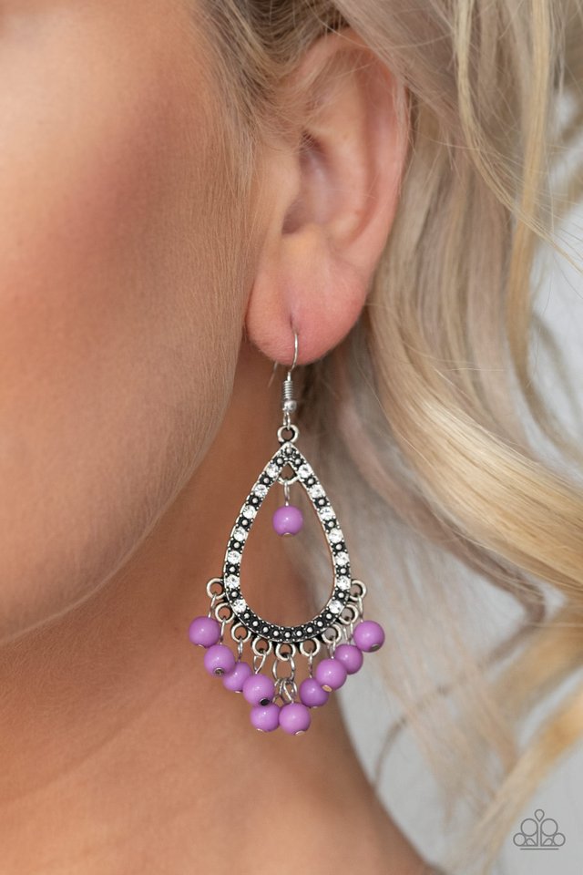 Positively Prismatic - Purple - Paparazzi Earring Image