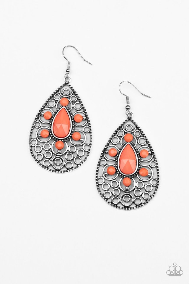 Modern Garden - Orange - Paparazzi Earring Image