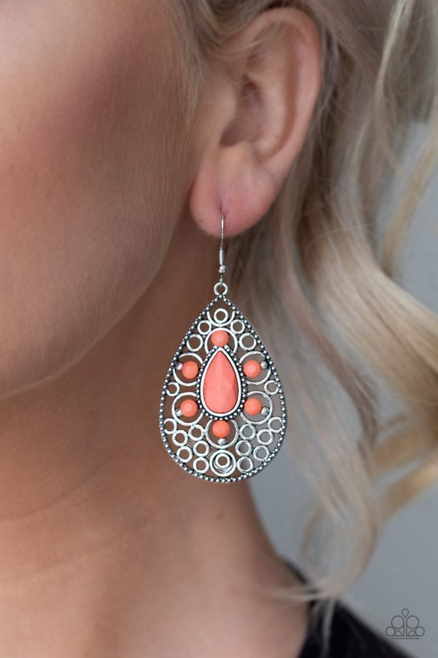 Modern Garden - Orange - Paparazzi Earring Image