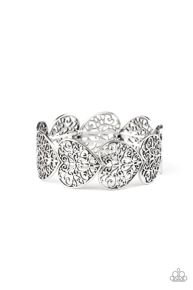 Keep Love In Your Heart - Silver - Paparazzi Bracelet Image