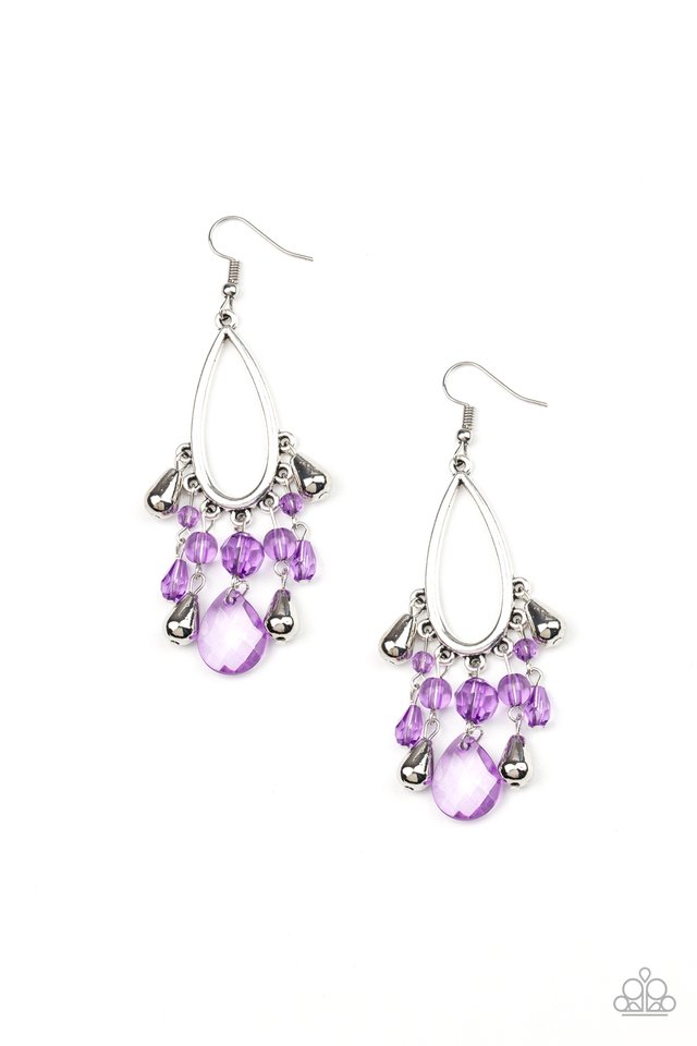 Summer Catch - Purple - Paparazzi Earring Image