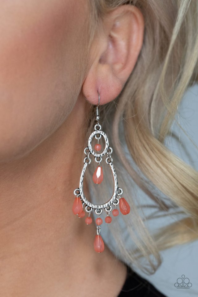 Summer Sorbet - Orange - Paparazzi Earring Image