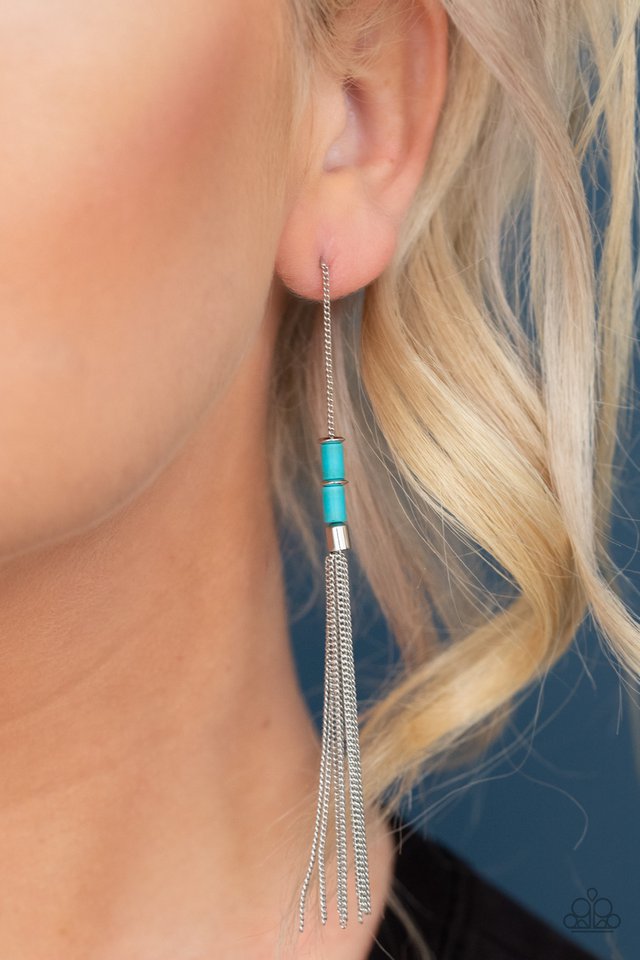 Windblown - Blue - Paparazzi Earring Image