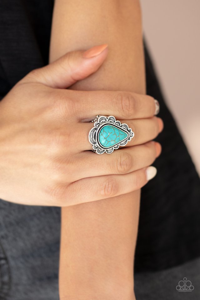 Desert Escape - Blue - Paparazzi Ring Image