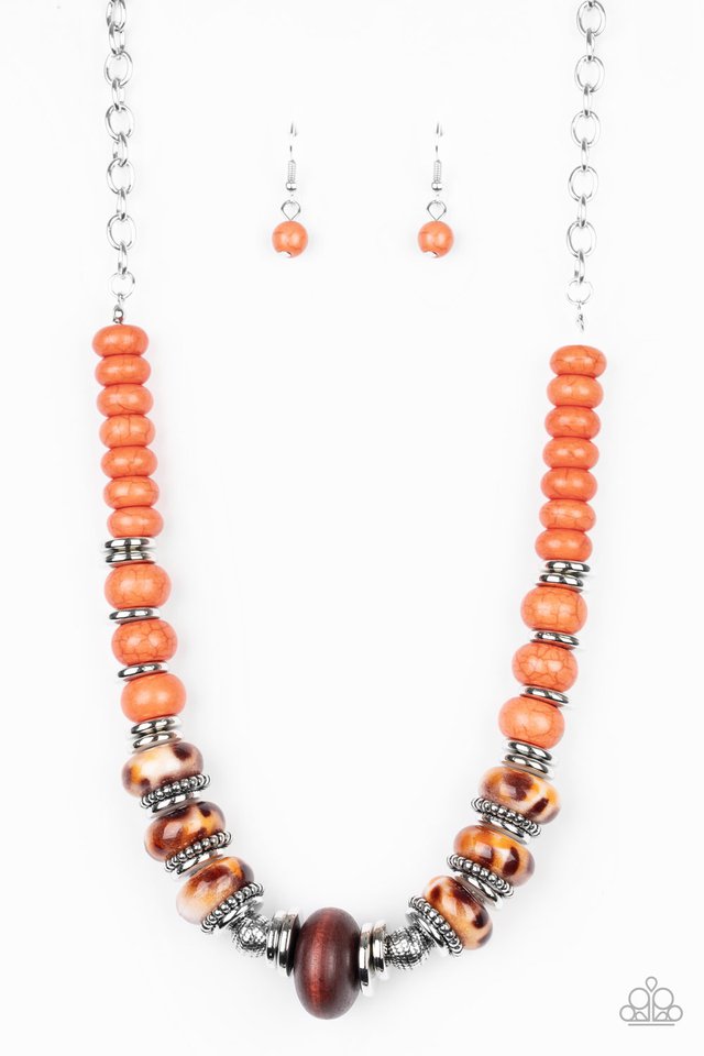 Desert Tranquility - Orange - Paparazzi Necklace Image