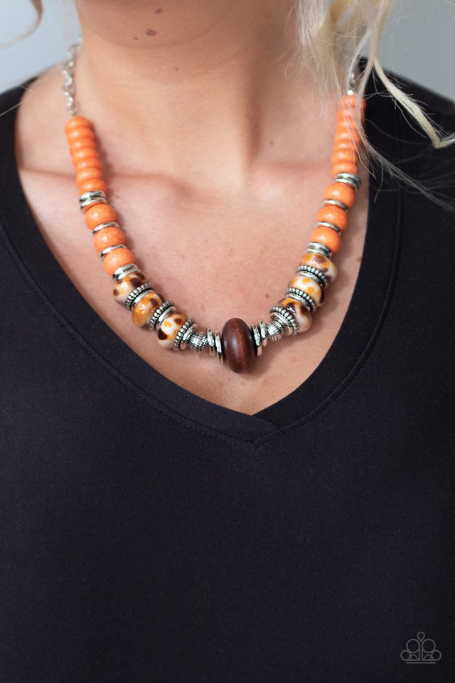 Desert Tranquility - Orange - Paparazzi Necklace Image