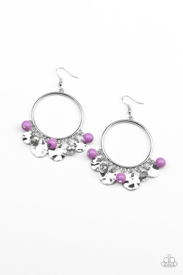 Chroma Chimes - Purple - Paparazzi Earring Image